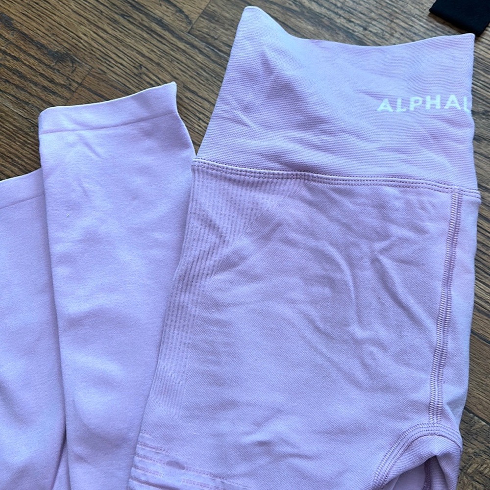 Alphalete pink scrunch workout leggings